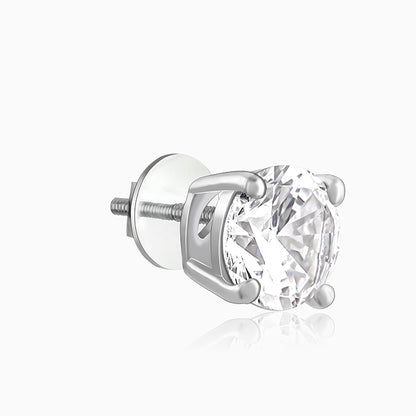 Silver Shining Star Earring For Men