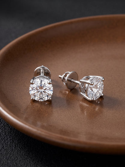 Silver Shining Star Earring For Men