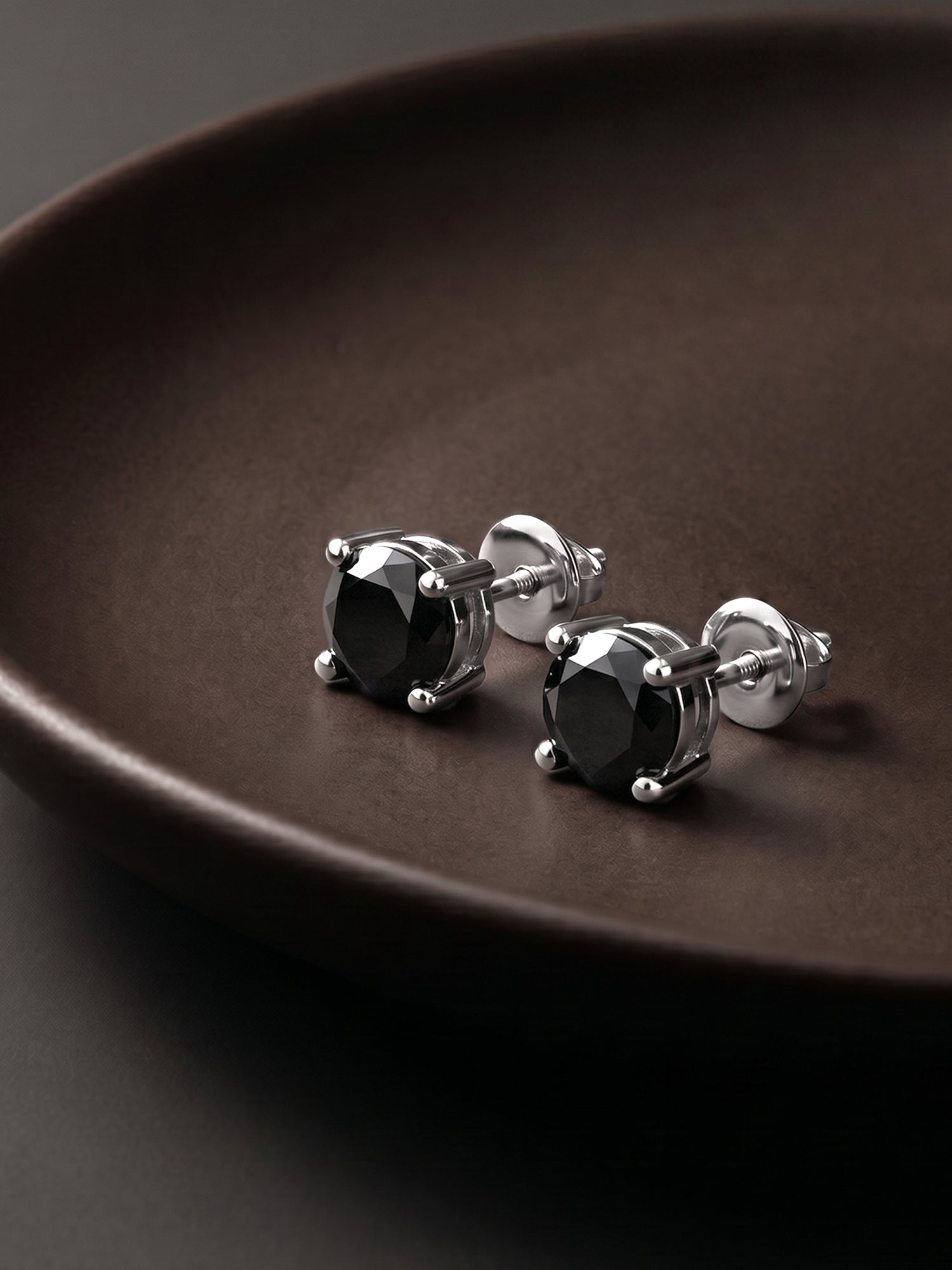 Silver Storm Edge Earring For Men