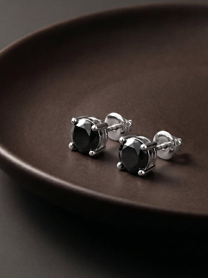 Silver Storm Edge Earring For Men