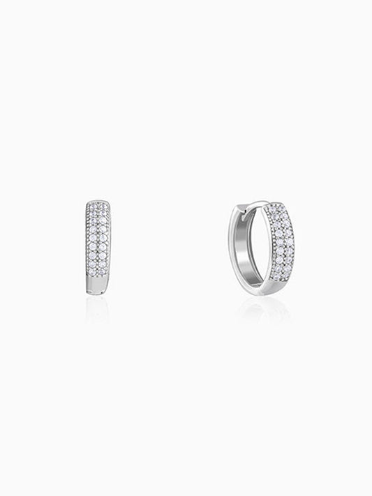 Silver Halo Hoop Earring For Him