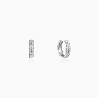 Silver Halo Hoop Earring For Him