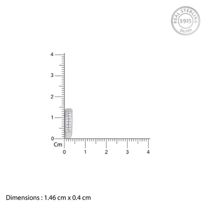 Silver Halo Hoop Earring For Him