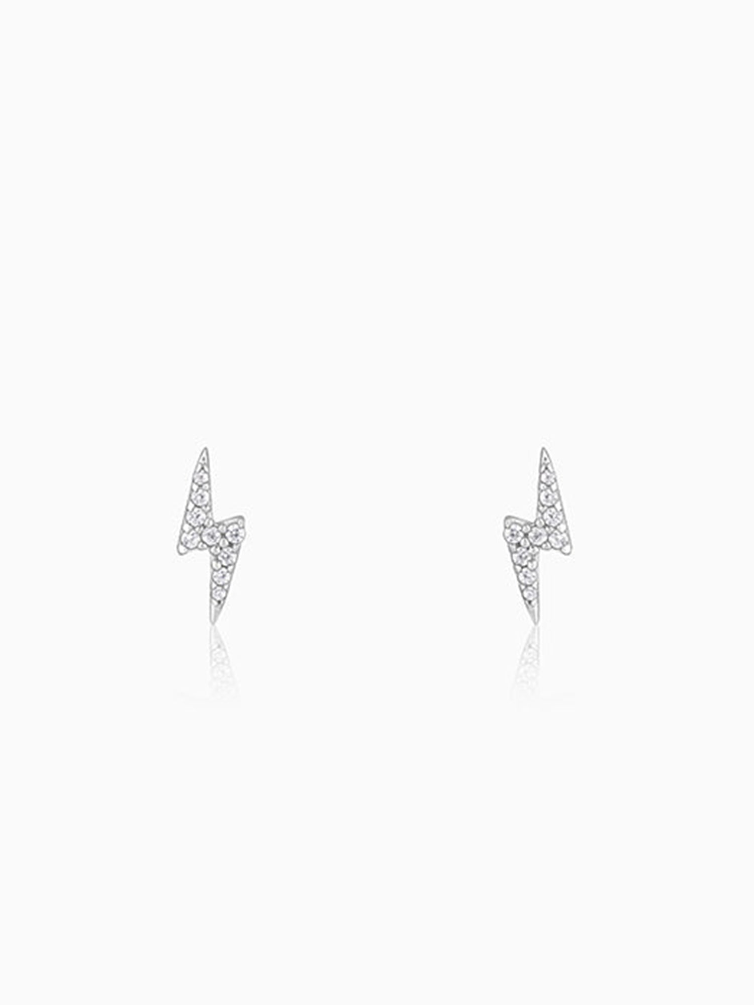 Silver Lightning Spark Stud For Him