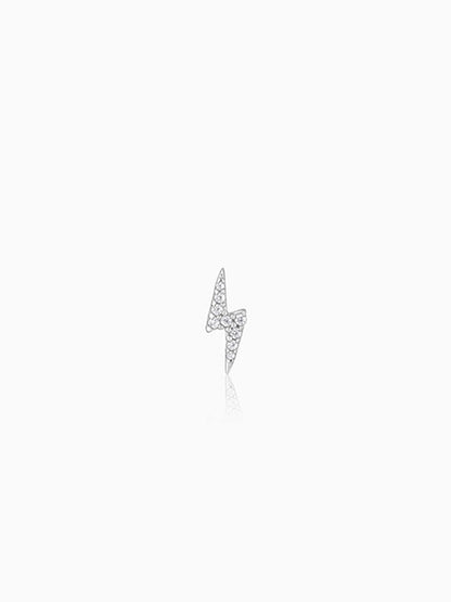 Silver Lightning Spark Stud For Him