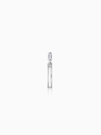 Silver Linear Drift Earring For Him