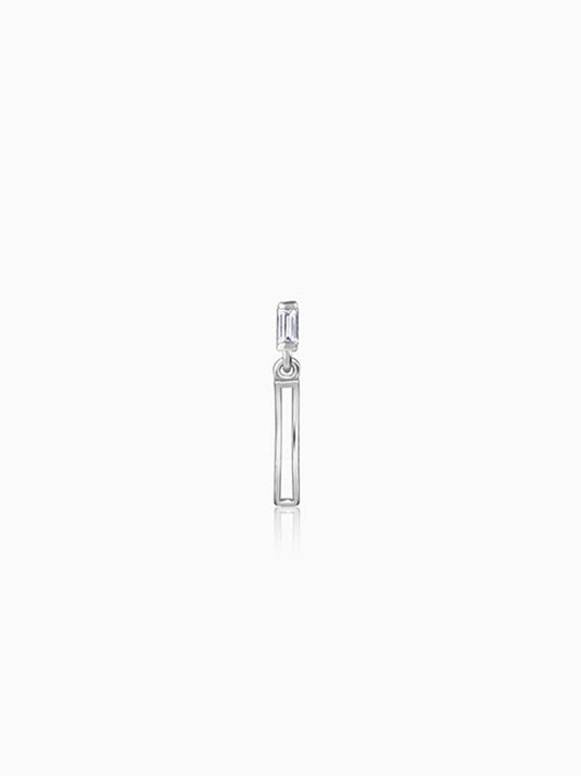 Silver Linear Drift Earring For Him