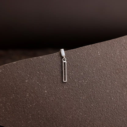 Silver Linear Drift Earring For Him