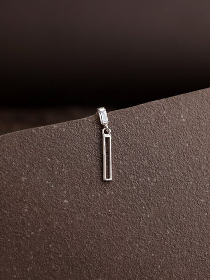 Silver Linear Drift Earring For Him
