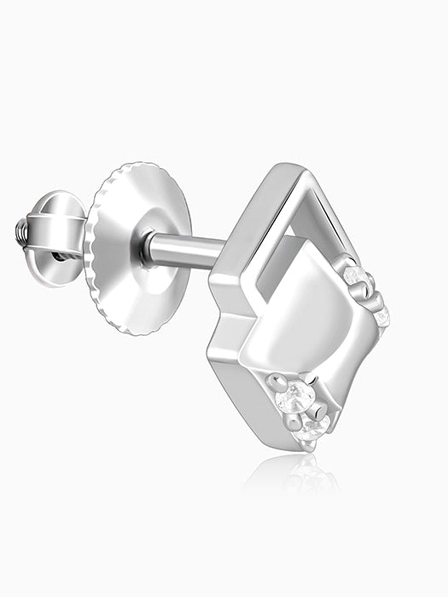 Silver Glint Stud For Him