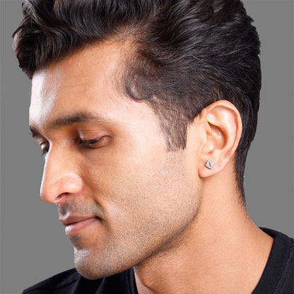 Silver Edifac Stud For Him