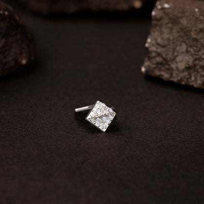 Silver Edifac Stud For Him