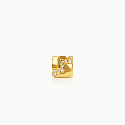 Golden Modern Mosaic Stud For Him