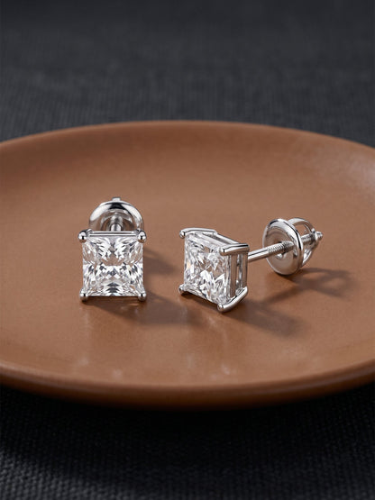 Silver Classy Zirconia Stud For Him
