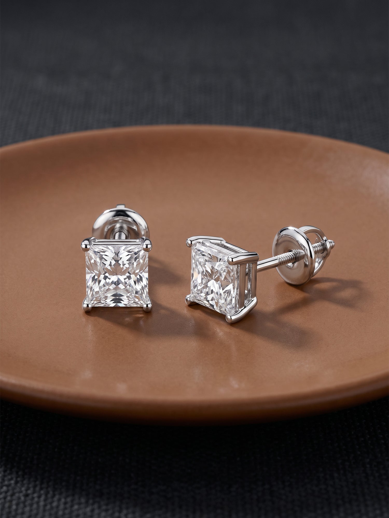 Silver Classy Zirconia Stud For Him