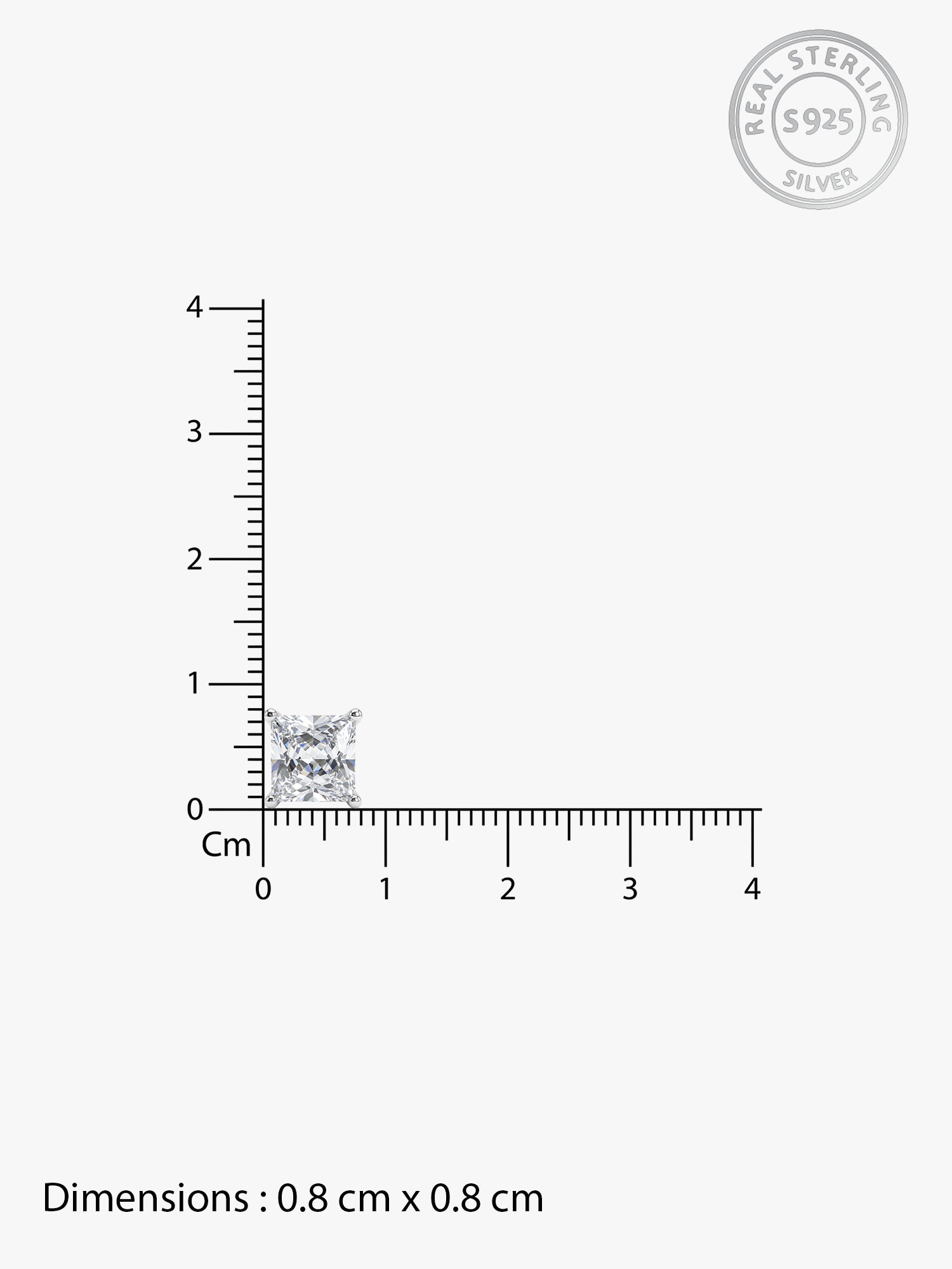 Silver Classy Zirconia Stud For Him