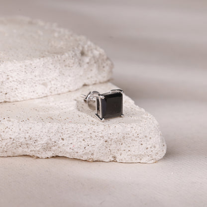 Silver Black Shadow Stud For Him