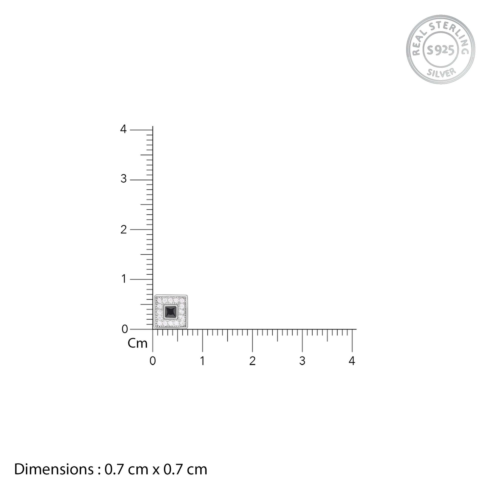 Silver Twilight Spark Stud For Him