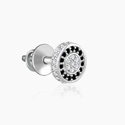 Silver Black Ice Stud For Him