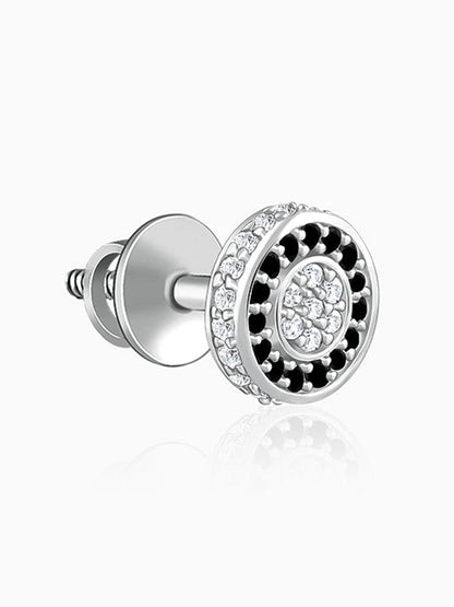Silver Black Ice Stud For Him