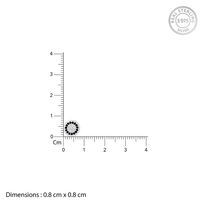 Silver Black Ice Stud For Him