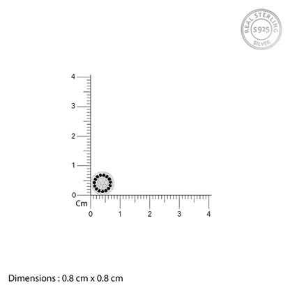 Silver Black Ice Stud For Him