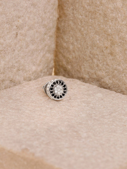 Silver Black Ice Stud For Him