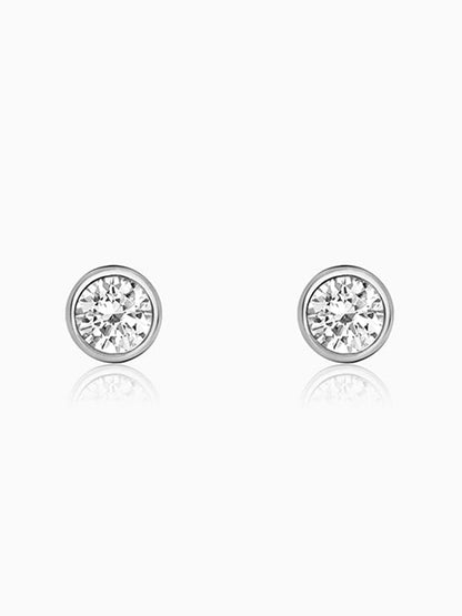 Silver Zircon Stud For Him