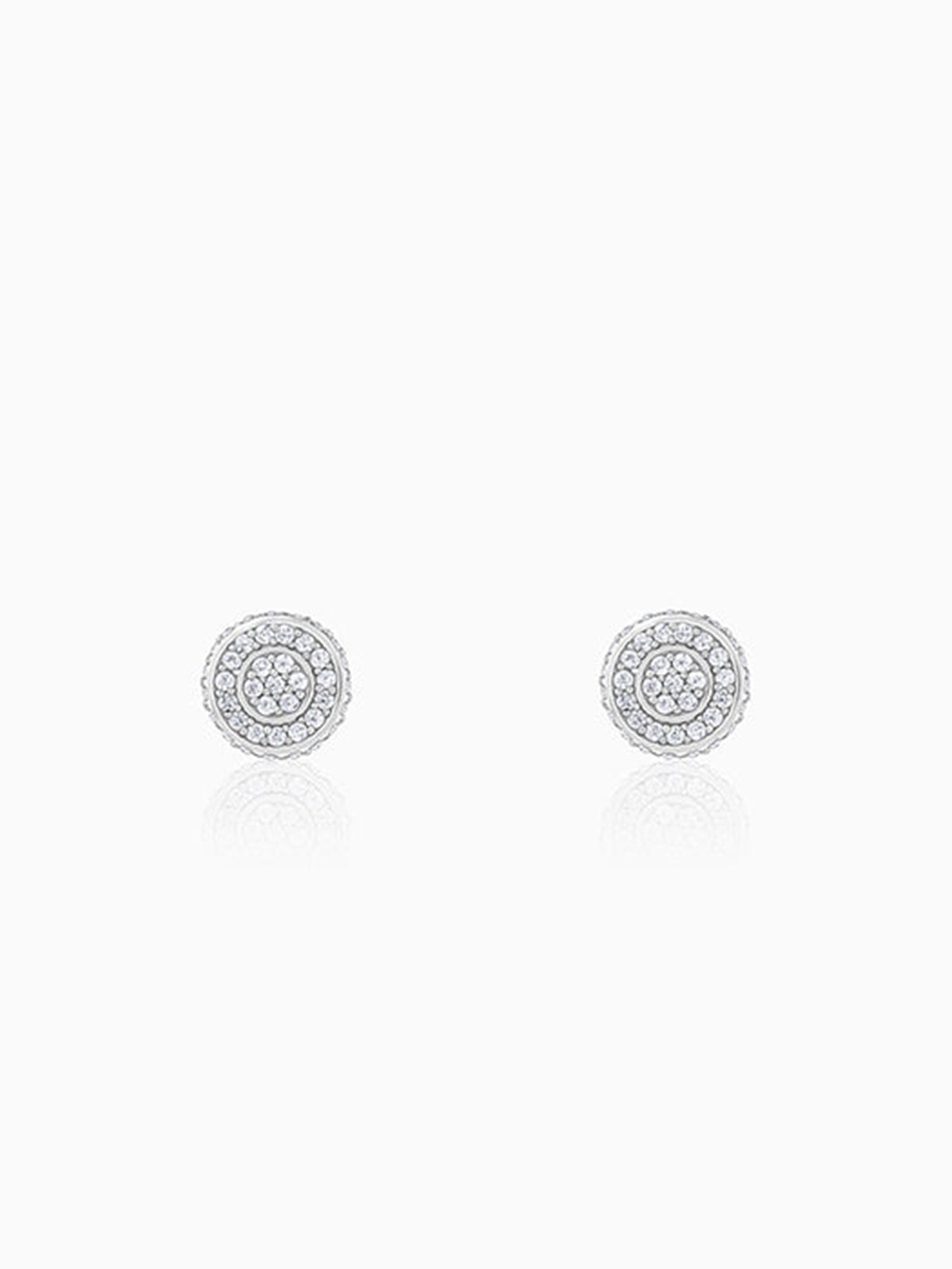 Silver White Ice Stud For Him