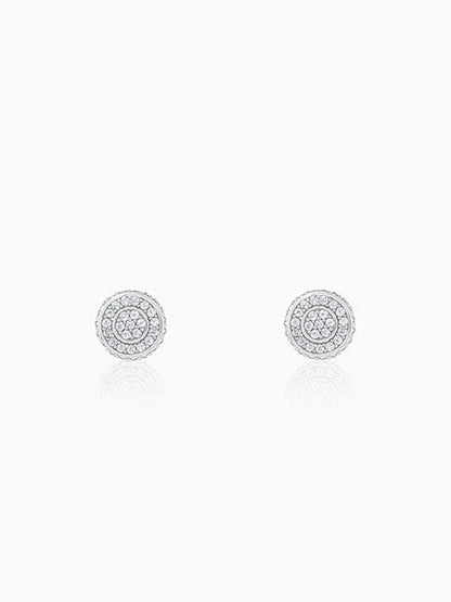 Silver White Ice Stud For Him