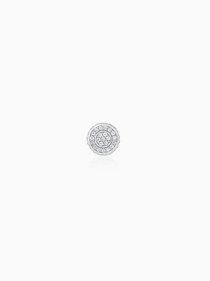 Silver White Ice Stud For Him