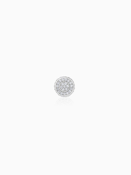 Silver White Ice Stud For Him