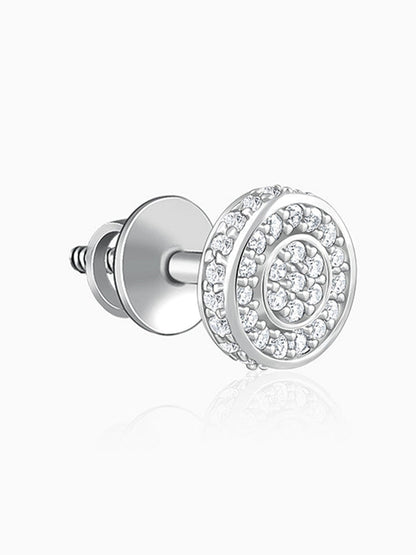 Silver White Ice Stud For Him