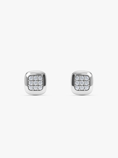Silver Digital Dazzle Stud For Him