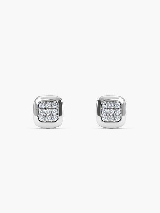Silver Digital Dazzle Stud For Him