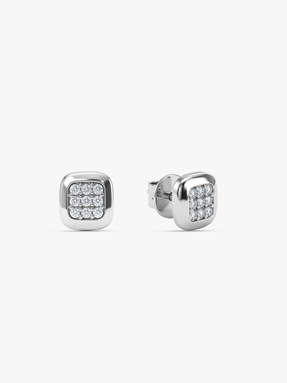 Silver Digital Dazzle Stud For Him