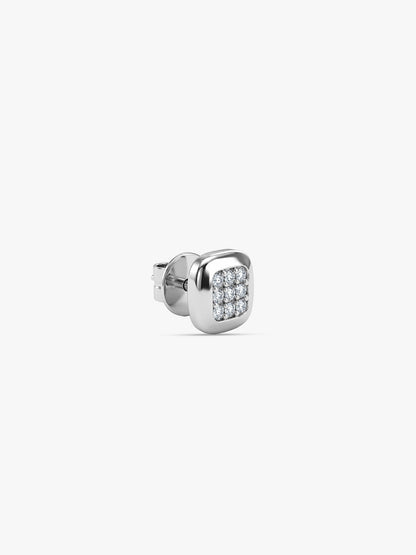 Silver Digital Dazzle Stud For Him