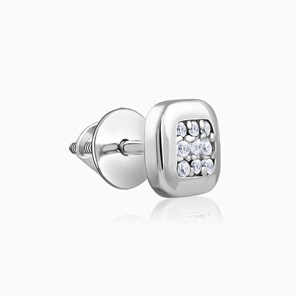 Silver Digital Dazzle Stud For Him