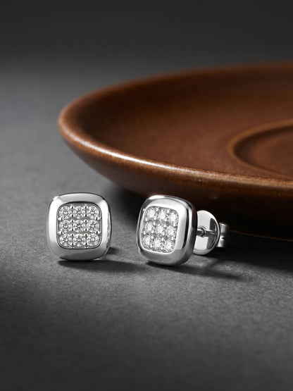 Silver Digital Dazzle Stud For Him