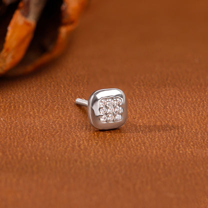 Silver Digital Dazzle Stud For Him