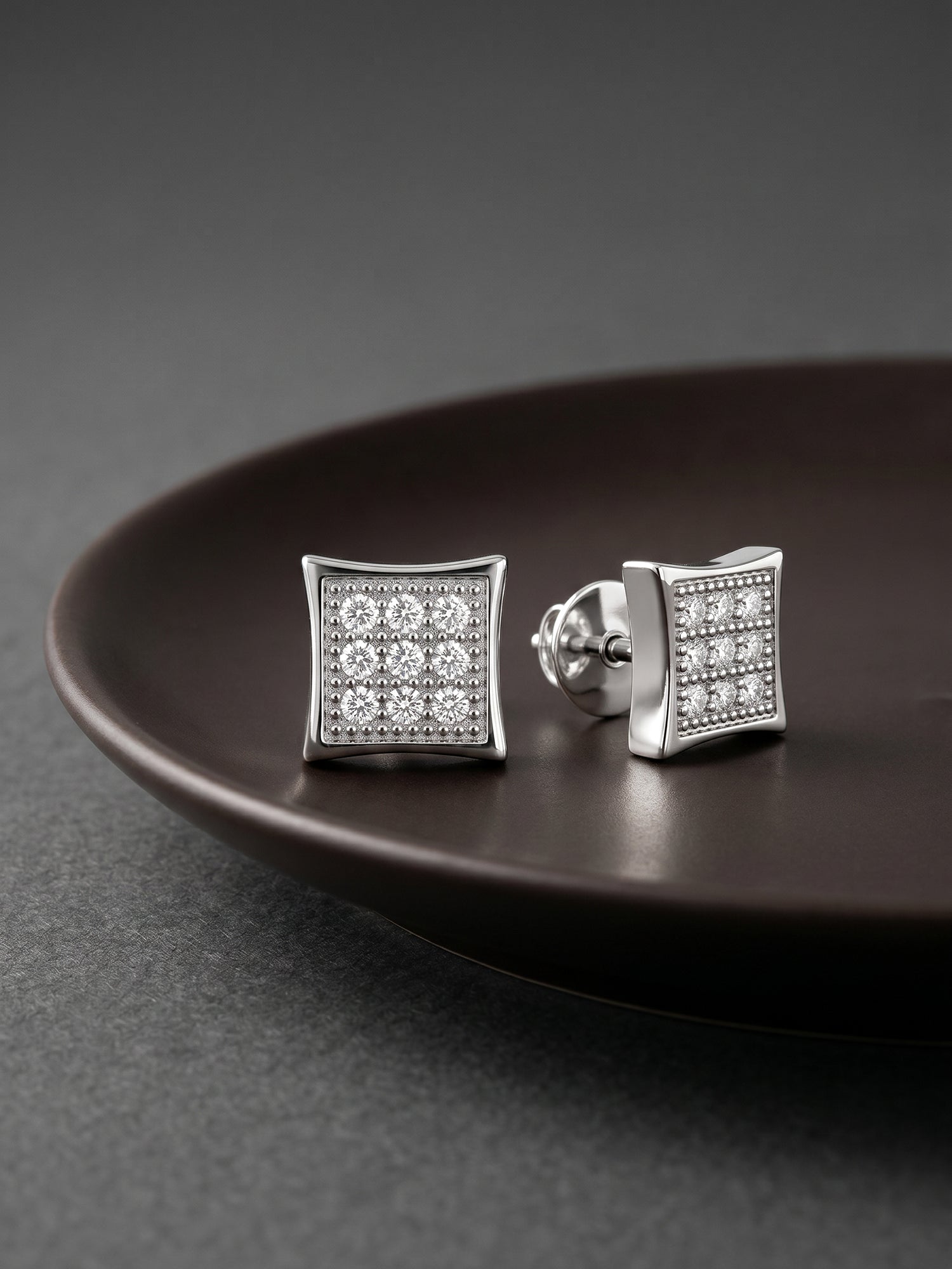 Silver Urban Code Stud For Him
