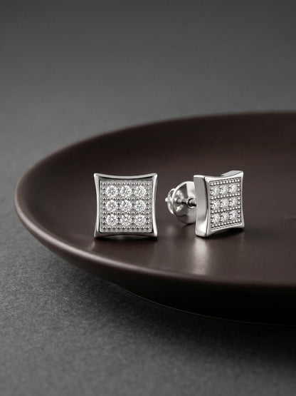 Silver Urban Code Stud For Him