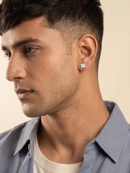 Silver Urban Code Stud For Him