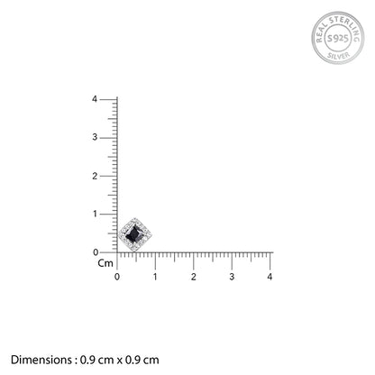 Silver Celestial Square Stud For Him