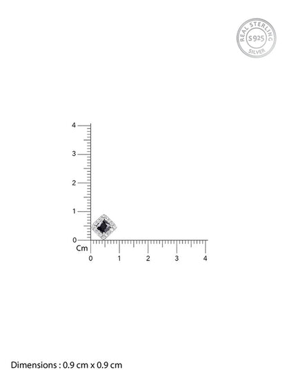 Silver Celestial Square Stud For Him