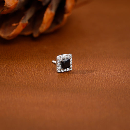 Silver Celestial Square Stud For Him