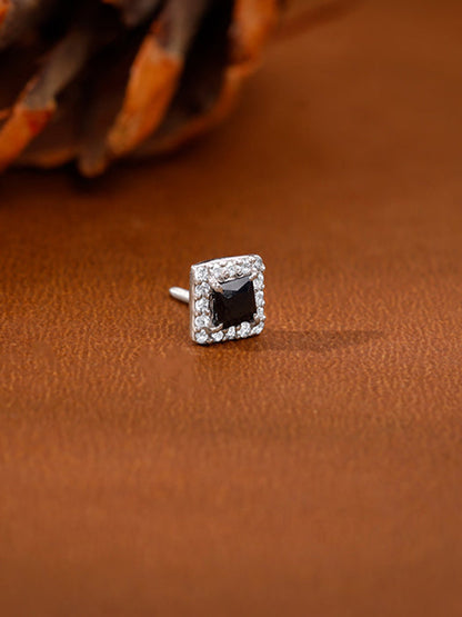 Silver Celestial Square Stud For Him