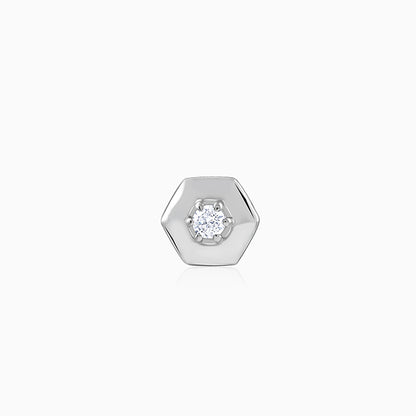 Silver Galaxy Edge Stud For Him