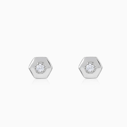 Silver Galaxy Edge Stud For Him