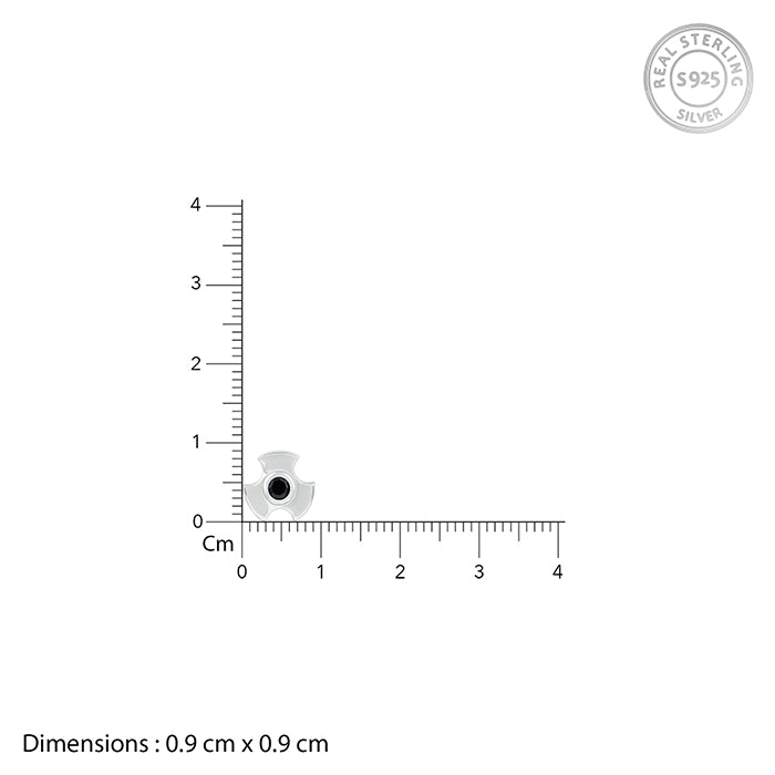 Silver Dark Polaris Stud For Him